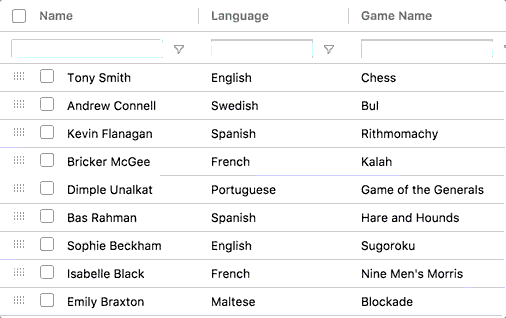 Column Menu