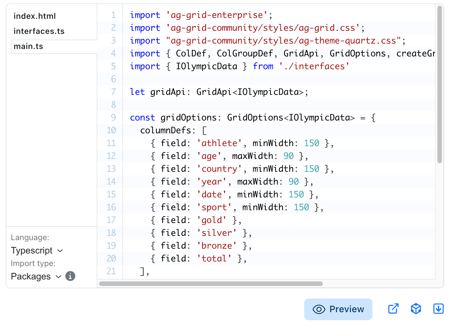 Example Runner using Packages