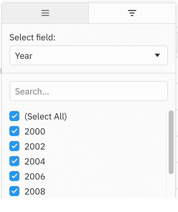 Group Column Filter