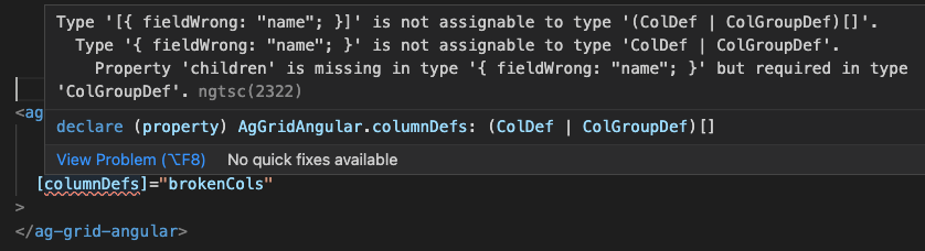 Wrong Typing Error