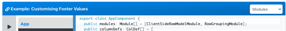 Modules required included in example code