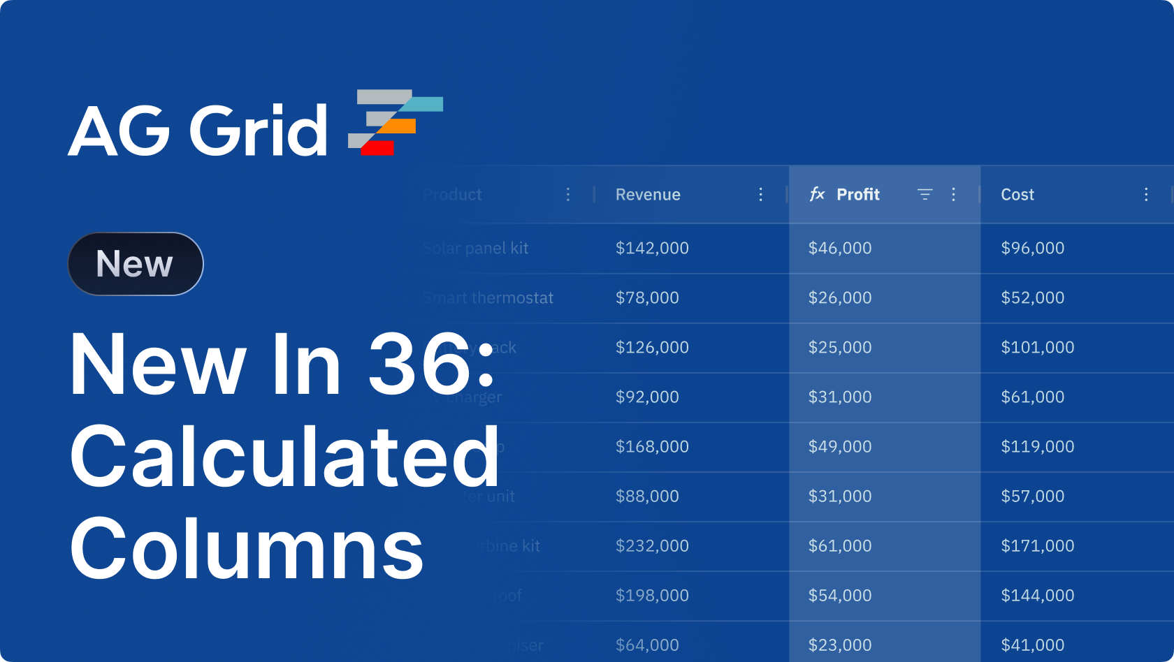 What News in AG Grid 36 - JavaScript Data Grid