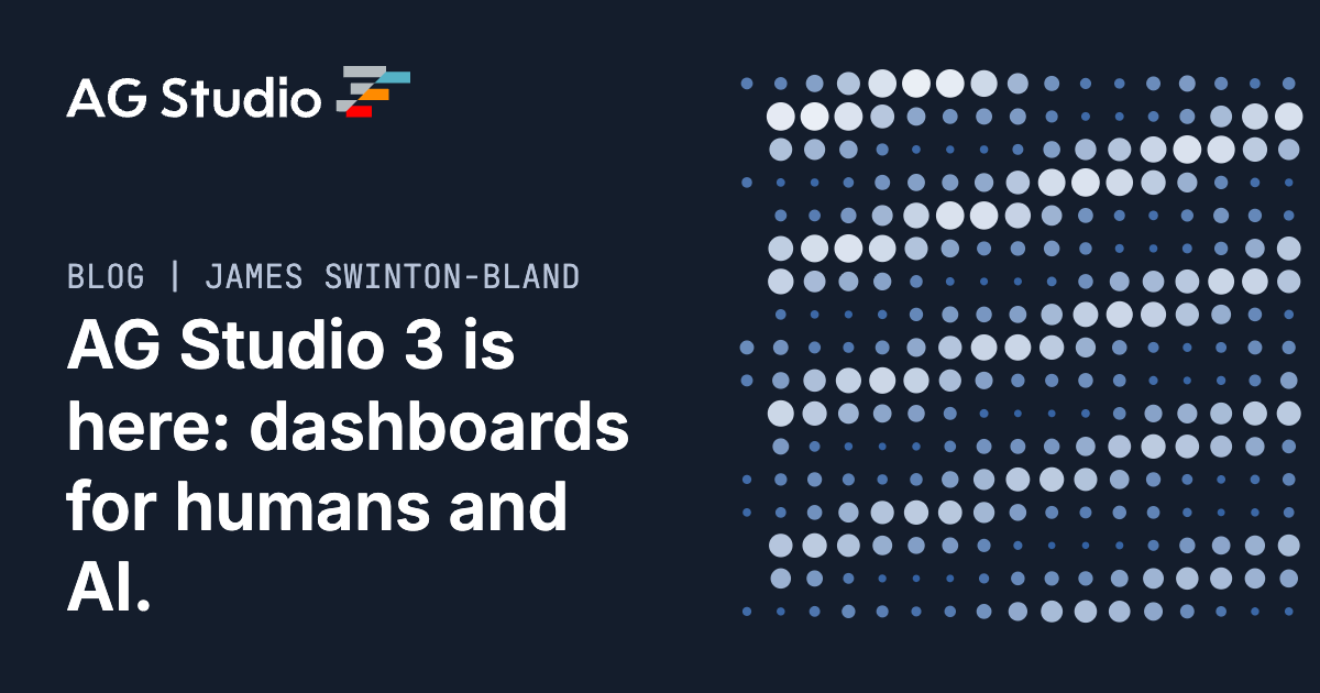 What's new in AG Studio 3.0 - JavaScript Embedded Analytics